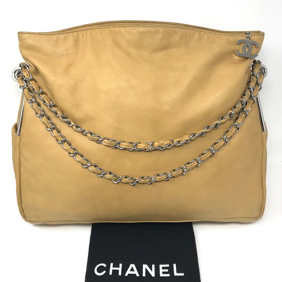 Chanel Handbags - CHANEL Beige Quilted Lambskin Ultimate Soft  Bag